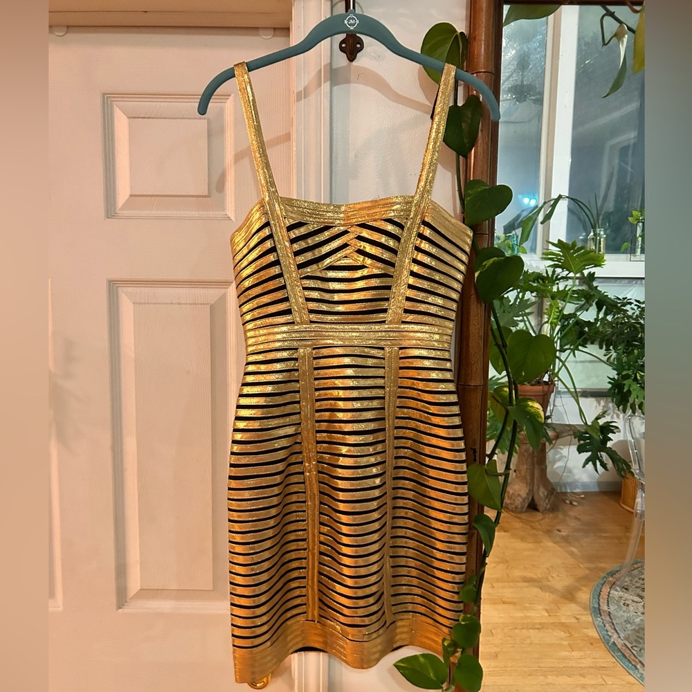 BCBG metallic dress